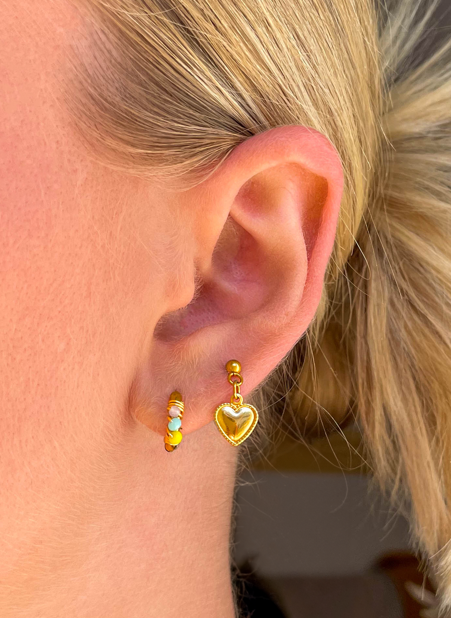 Mini-boucle Maya Jaune et Bleu