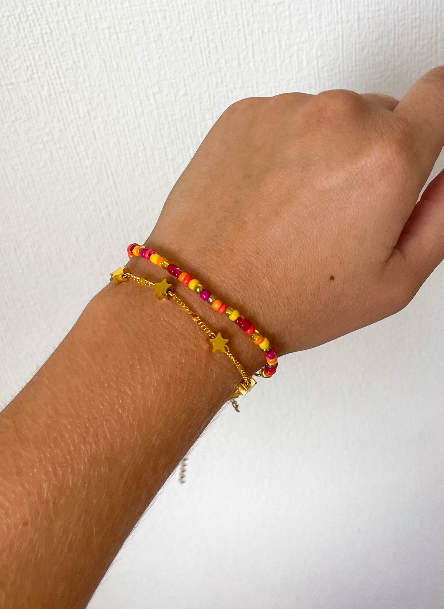 Bracelet rose et jaune