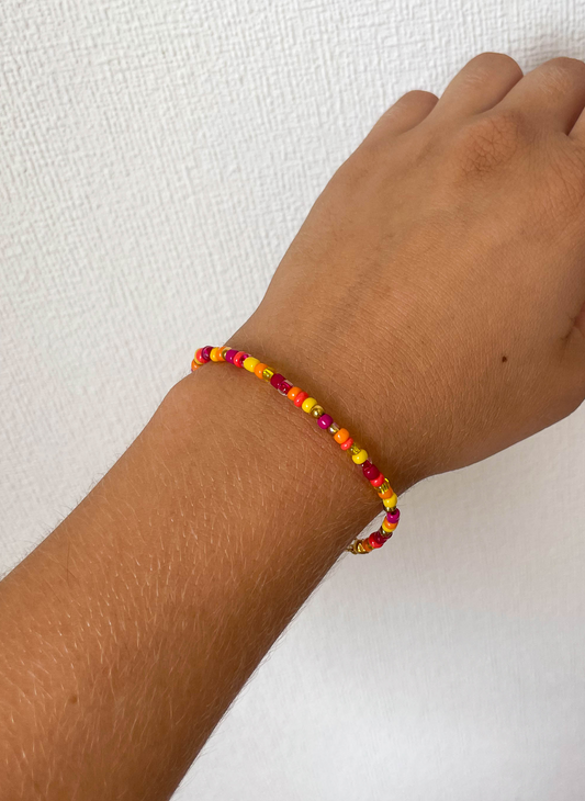 Bracelet rose et jaune