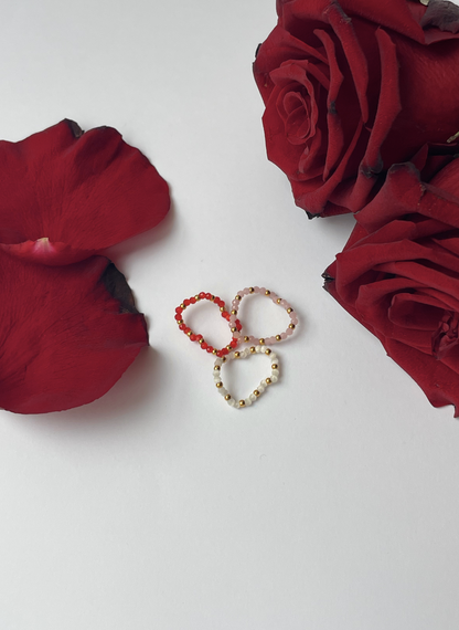 Trio de bagues Zia - Rouge