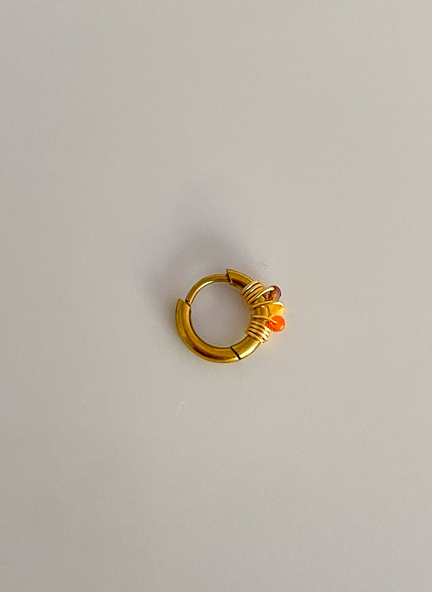 Boucle Maya - orange et vert