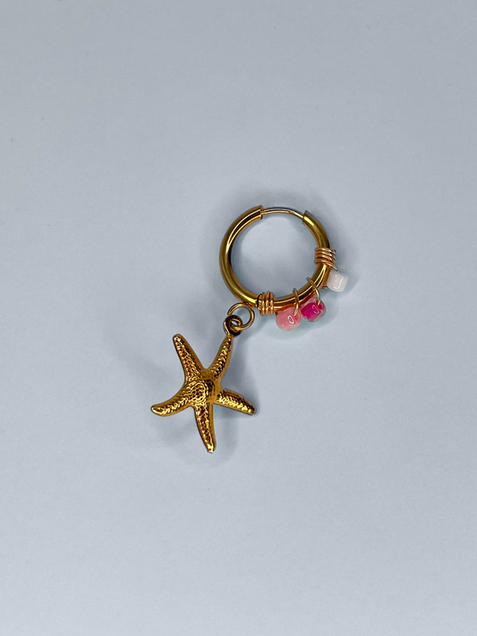 Boucle étoile de mer - rose